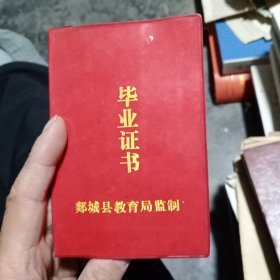 80年代郯城一中高中毕业证书