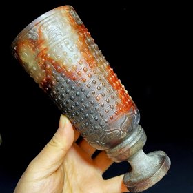 高古和田玉杯 16×7厘米 重485克