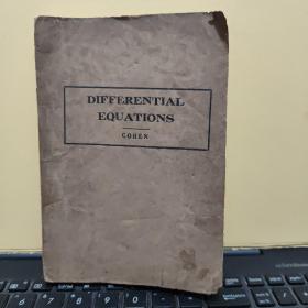 differential equations(英文原版，民国出版，微分方程式，科恩博士著作，毛边纸印刷，详细参照书影）2--4