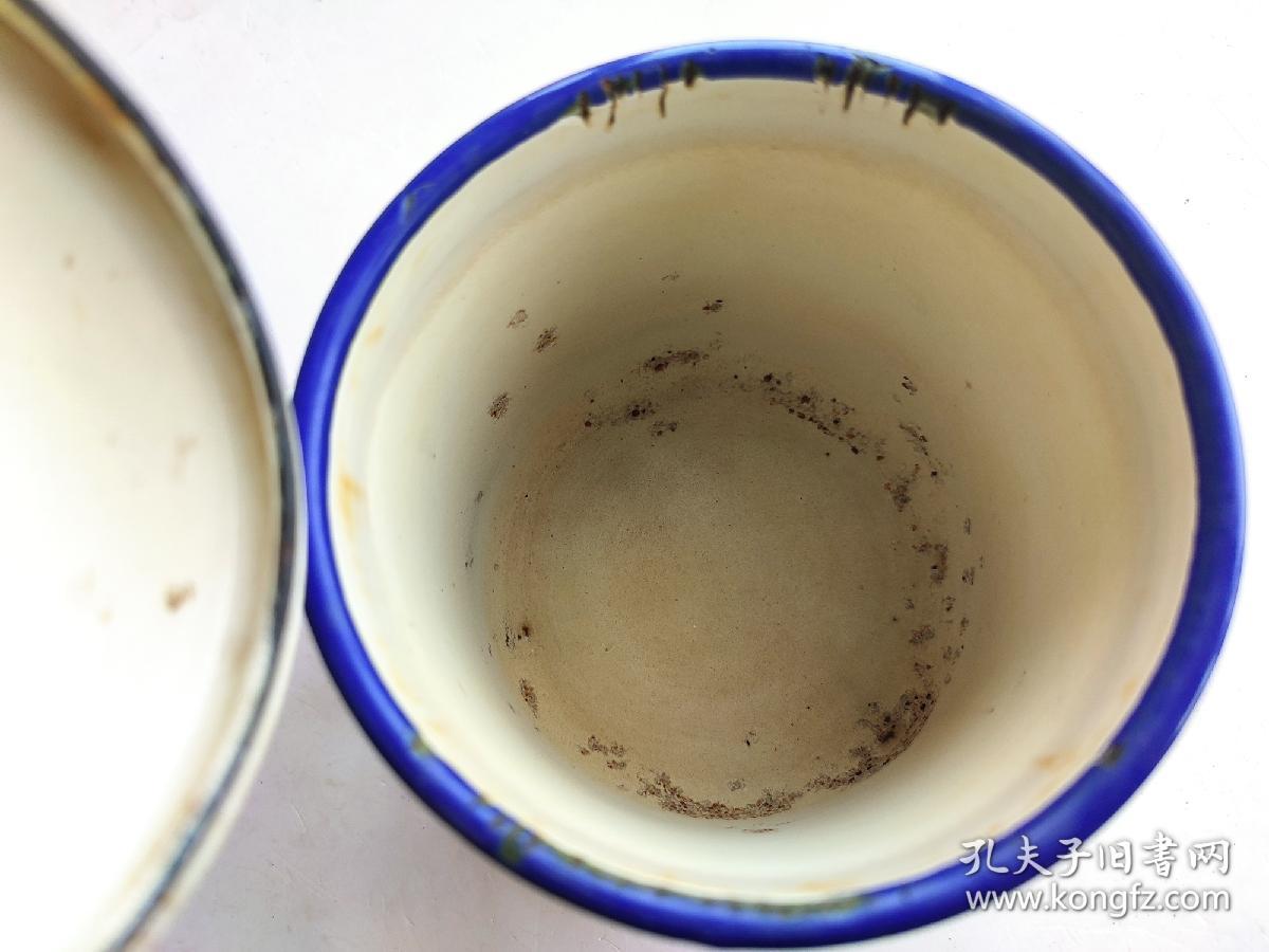 百天决战纪念（旅大水产公司，1975年）（老搪瓷茶缸）