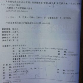 大数据可视化技术与应用 微课视频版  9787302547501 黄源著 蒋文豪著 徐受蓉著 贾雯静著 王宇晓著 清华大学出版社