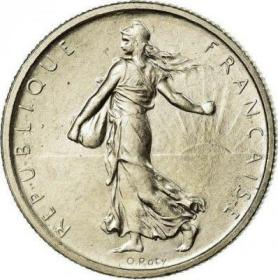 法国1/2法郎镍币（年份随机）