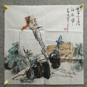 国画，宣纸《书中有淡泊》董项慈