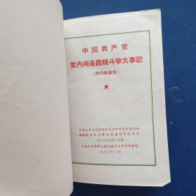 中国共产党党内两条路线斗争大事记 后几张有印渍看图，可以阅读