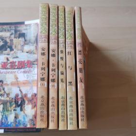 世界古典文学名著 红与黑 傲慢与偏见 漂亮朋友 安娜卡列宁娜上下。共5本合售。