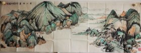 关爱国作品青绿山水