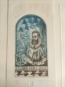 Denis Reutow～世界名人莫里茨·科内利斯·埃舍尔（Maurits Cornelis Escher）（1898年6月17日－1972年3月27日），荷兰版画家，因其绘画中的数学性而闻名。版画藏书票原作