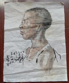 人物水墨画（S36）