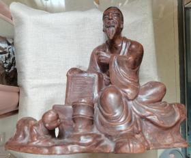 茶圣（思考人生）陆羽品茶紫砂雕塑像【高大少见】 见描述
