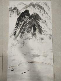 山水画，没款，软片98 X 53
