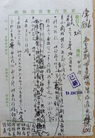 3691__李拨可 何炳松批阅 民国24年商务印书馆信札资料，3页
