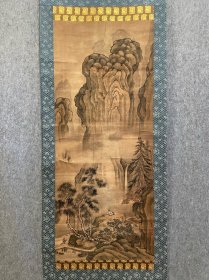 古筆山水人物图 【谷文晁】【谷文晁】（1763～1841），日本江戶時代的著名畫家。曾廣泛學習狩野派、圓山派、南畫（水墨畫）及西洋畫法，並將各畫種的表現手法相互借鑑，從而形成自己的風格。其曾為《集古十種》圖錄做插圖，還曾遊歷各地畫出大量風景寫生畫。弟子中有田能村竹田、渡邊華山、谷文一、谷文二