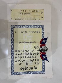 民国 南通中学毕业证 未使用