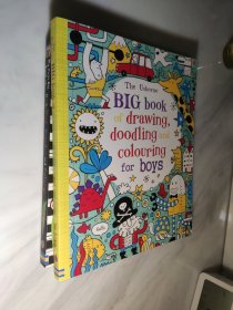 the usborne big book of drawing doodling and colouring for boys 涂色书 2本见图