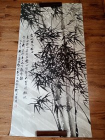 杨秉中国画《风雪竹》，八平尺，包快递发货。