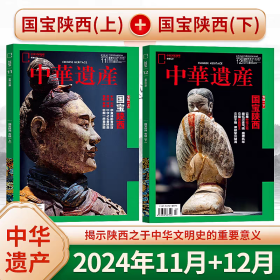 共2本【国宝陕西上下】中华遗产杂志 2024年11-12月中国国家地理杂志社出版历史人文艺术期刊