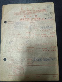 1970年湖州镇粮食定量人口登记表，最高指示，浙江湖州