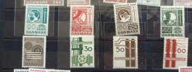 外国邮票 丹麦 1972年 雕刻版 斯拉尼亚大师早期雕刻作品 两套