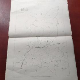 陕西地图一张（127）合购邮电地图一个运费