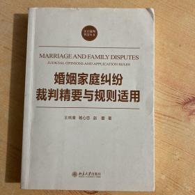 法官裁判智慧丛书：婚姻家庭纠纷裁判精要与规则适用