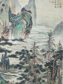 清末画家 溥伒 山水画【溥伒（1893—1966）惇勤亲王奕誴（道光帝旻宁第五子）之孙、贝勒爱新觉罗·载瀛（奕誴第四子）长子，近代书画家，与两个弟弟爱新觉罗·溥佺、爱新觉罗·溥佐均以画名，有“一门三杰”之称】。