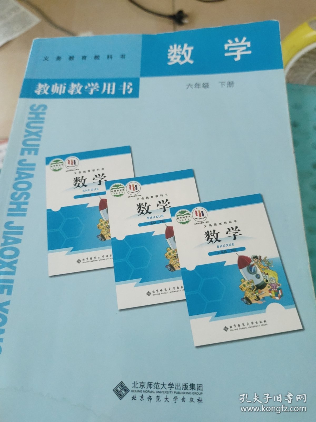 义务教育教科书数学教师教学用书. 六年级. 下册(有笔记划线如图所示，自然旧)