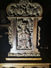 道家紫微大帝神像牌位，全品相，分体设计