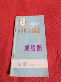 1980全国技巧锦标赛成绩册（合肥：10.22——28）