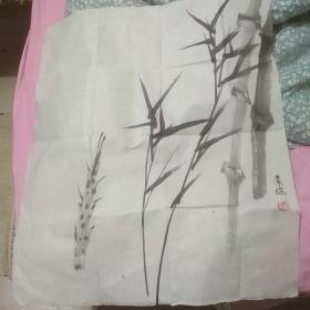 赖素琼斗方（竹）