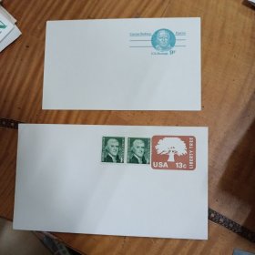 美国邮资封片2枚，一封一片，全新，少见邮品，本店邮品满25元包邮。本店还在孔网开“韶州邮社”