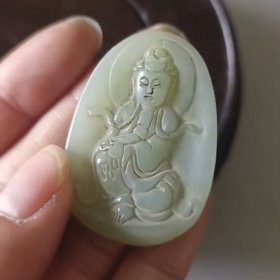 清代和田玉观音
