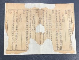梅村集 ，清康熙间刻本 《中国古籍善本总目》P1501著录，刊刻佳，残页修复托裱，木刻古籍散页一张 ，标本 古籍残页 古籍残页，尺寸约30x23cm