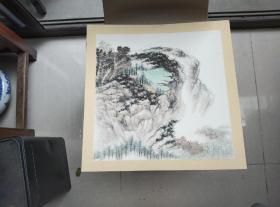 手工宣纸山水画