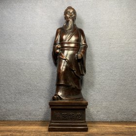 神医华佗铜像摆件 长11厘米，宽10.5厘米，高41厘米 重2840克
