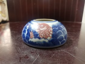 早期青花小水盂（品相完好）