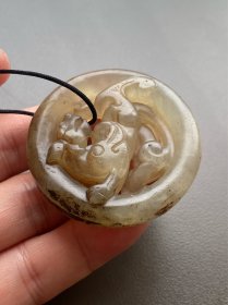 明清老玉麒麟瑞兽 正反面双面工不同形态