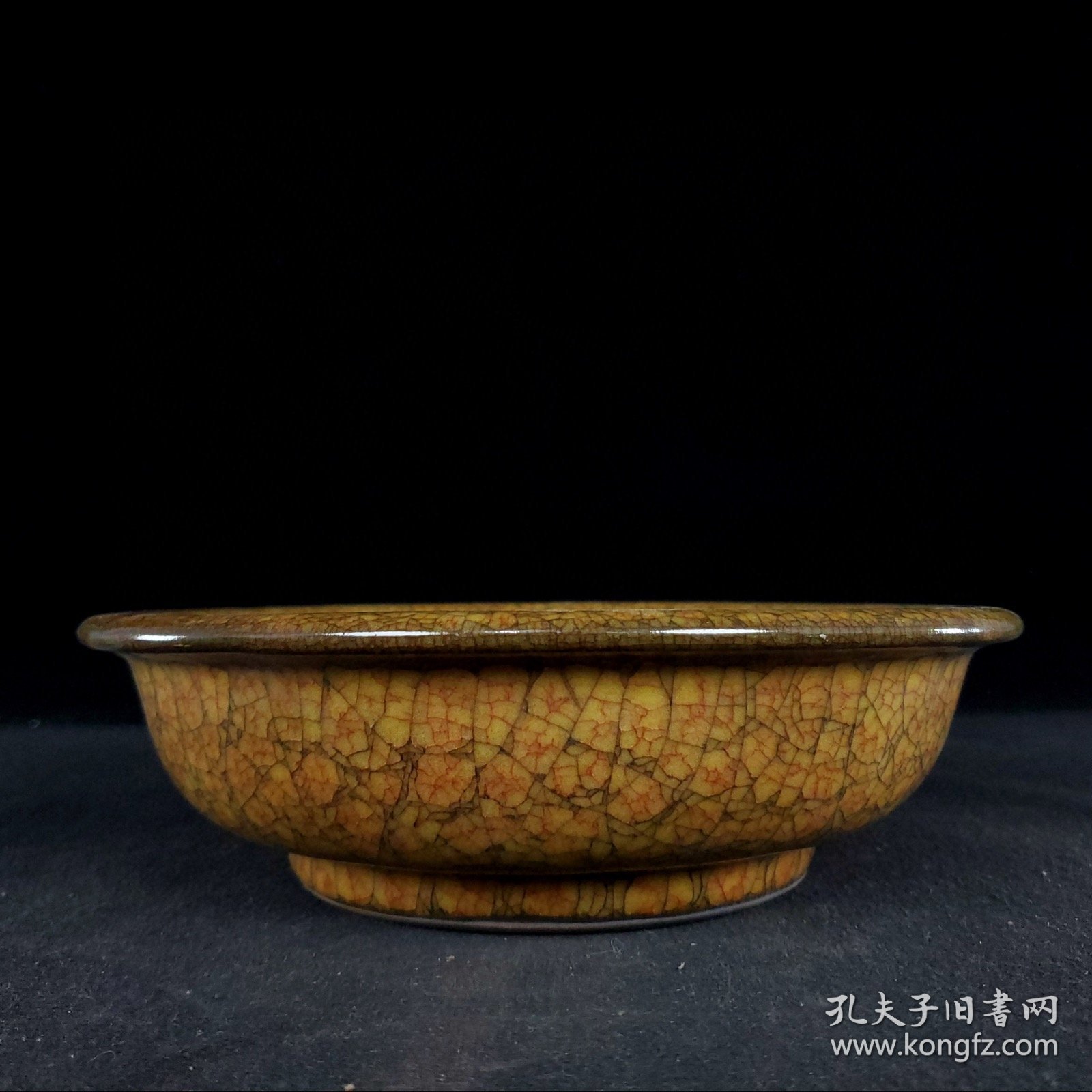 宋官窑洗 尺寸高6.9CM口径23.2CM