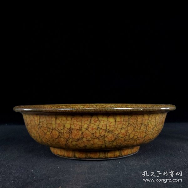宋官窑洗 尺寸高6.9CM口径23.2CM