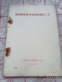 《起动型铅蓄电池极板制造工艺》1975年