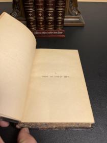 爱默生文集 Emerson Works， 1882摩洛哥真皮装帧，竹节背压花烫金，理石三面云纹书口。保存完好。