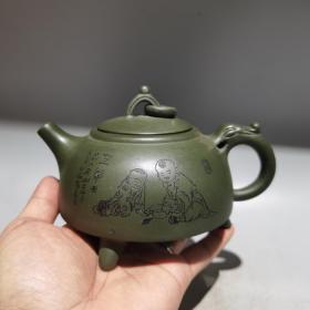 品名：环龙三脚壶，低款：周桂珍