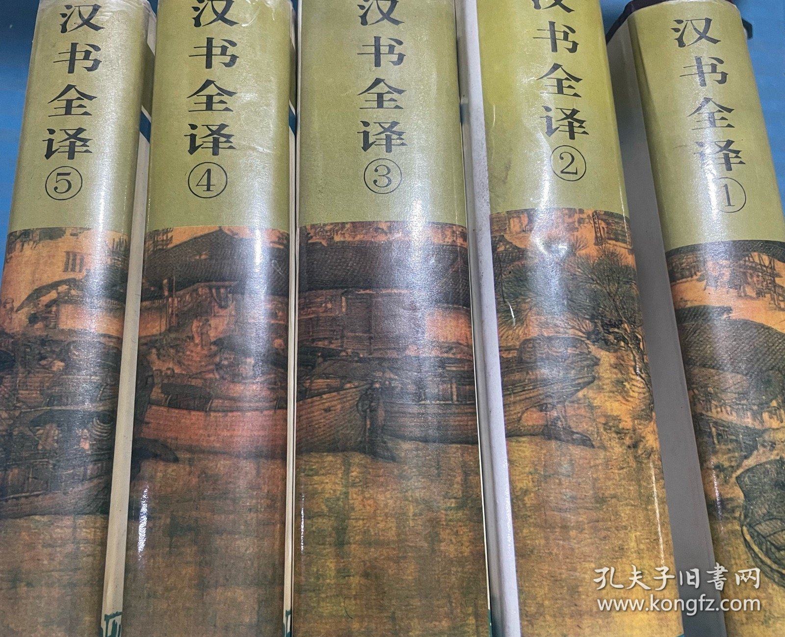 中国历代名著译注丛书：汉书全译（大32开精装全五册，1995年一版一印，库存图书内页新无笔迹勾画，印刷质量一般）