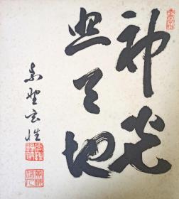 日本回流书画字画前大德寺管长宫西玄性书法《神光照天地》