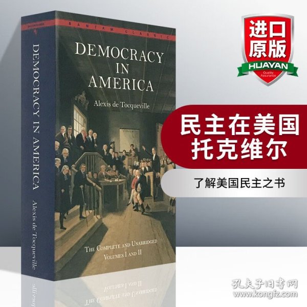 英文原版 Democracy in America 论美国的民主 Bantam Classics 英文版 进口英语原版书籍