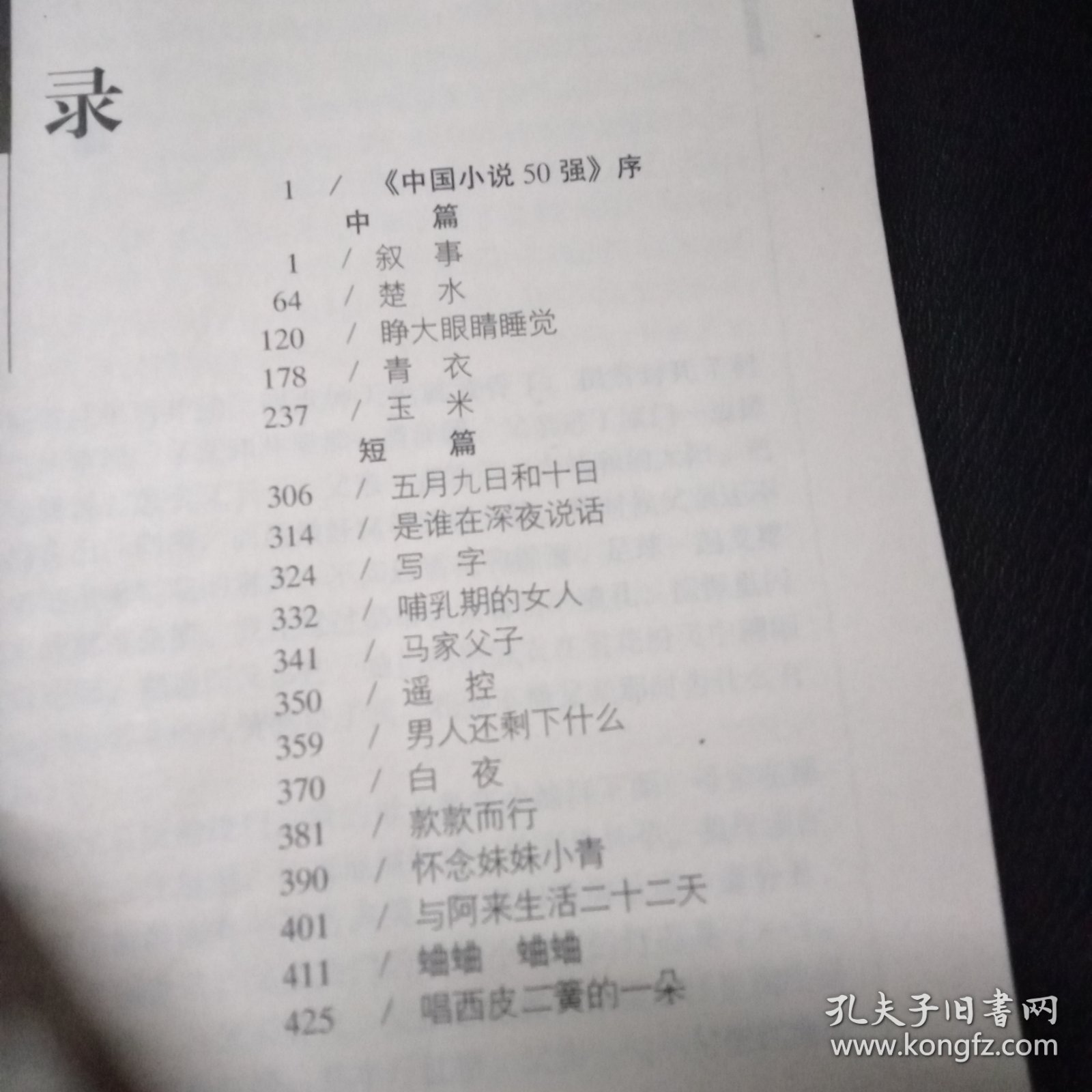 男人还剩下什么 ：中国小说50强（1978年——2000年）