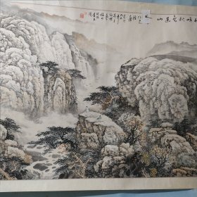 陈炳灿画 超大幅山水画（福州市政协书画院）尺寸约215cm × 105 cm