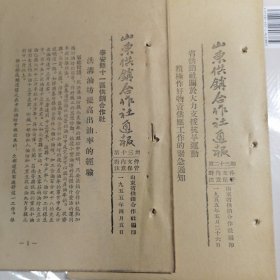 山东供销合作社通报（1955年第13.14.23期三期合售）