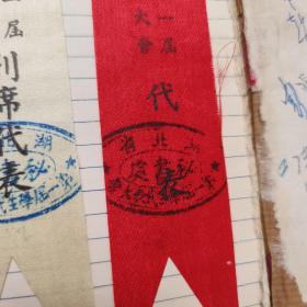 湖北省首届学生代表大会纪念，1950年，工作人员，代表，主席团，列席代表，4个证牌，多人签名！笔记本，本子有残缺！仔细看图，自订！