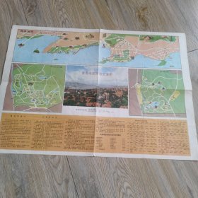 山东老地图青岛市区街道交通图1988年