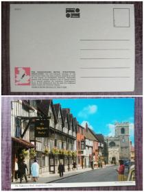 外国明信片，英国原版，莎士比亚故乡小镇，品如图～